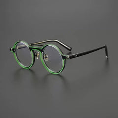 Abudy Vintage Round Acetate Glasses Frame Round Frames Southood Green Black 