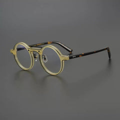 Abudy Vintage Round Acetate Glasses Frame Round Frames Southood Yellow 