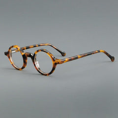 Alfie Vintage Small Acetate Frame Round Frames Southood Light Leopard 