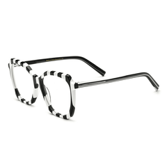 Allyse Acetate Rectangle Glasses Frame Rectangle Frames Southood Black White 
