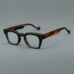 Ansel Vintage Square Acetate Glasses Frame Rectangle Frames Southood Black Brown 