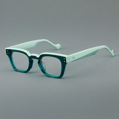 Ansel Vintage Square Acetate Glasses Frame Rectangle Frames Southood Green 