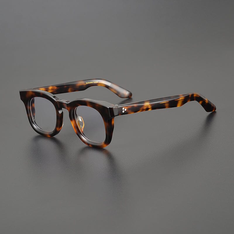 Artur Vintage Thick Acetate Glasses Frame Rectangle Frames Southood Leopard 