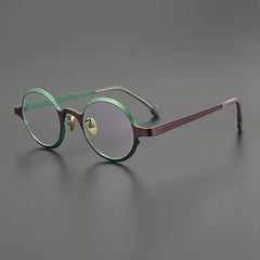 Audie Titanium Round Glasses Frame Round Frames Southood Brown 