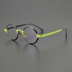 Audie Titanium Round Glasses Frame Round Frames Southood Green 