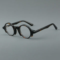 Audun Vintage Round Acetate Frame Round Frames Southood Leopard 