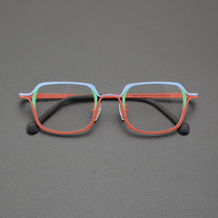 Bebe Square Titanium Glasses Frame Rectangle Frames Southood Blue Red 