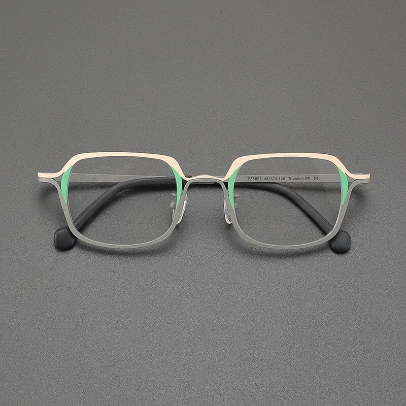 Bebe Square Titanium Glasses Frame Rectangle Frames Southood Orange Gray 