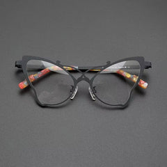 Belinda Cat Eyes Titanium Glasses Frame Cat Eye Frames Southood Black 