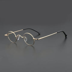 Bob Retro Small Round Glasses Frame Round Frames Southood Gold 