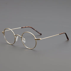 Dacian Retro Round Glasses Frame Round Frames Southood Gold 