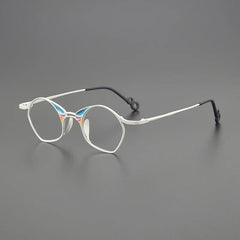 Dale Vintage Titanium Glasses Frame Geometric Frames Southood White 