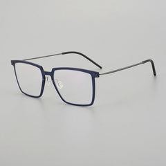 Danyelle Ultra light Titanium Glasses Frame Rectangle Frames Southood Blue 