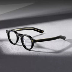 Dean Vintage Acetate Eyeglasses Frame Round Frames Southood Black 