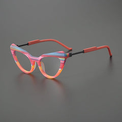 Eileen Acetate Cat Eye Glasses Frame Cat Eye Frames Southood Matte Stripe 