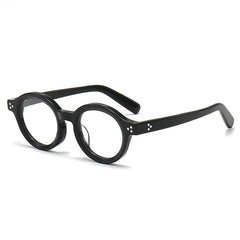 Elvin Round Retro Acetate Glasses Frame Round Frames Southood Black 