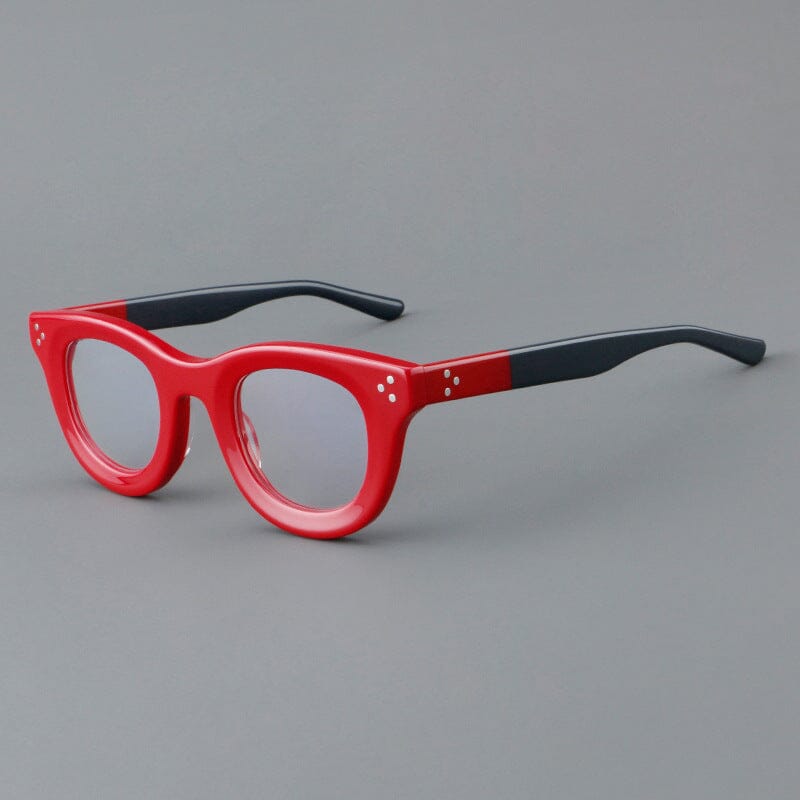 Farran Retro Acetate Glasses Frame Cat Eye Frames Southood Red 