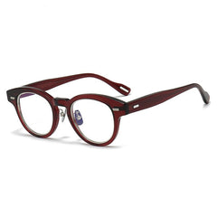 Fujita Retro Acetate Glasses Frame Cat Eye Frames Southood Wine Red 