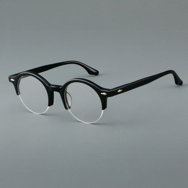 Gace Round Acetate Glasses Frame Round Frames Southood Black 