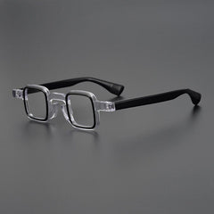 Hamlet Square Acetate Handmade Eyeglasses Frame Rectangle Frames Southood Clear black 