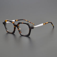 Hao Retro Acetate Optical Glasses Frame Geometric Frames Southood Leopard 