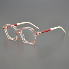 Hao Retro Acetate Optical Glasses Frame Geometric Frames Southood Pink 