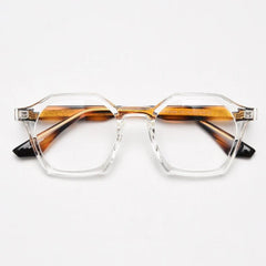 Hayden Polygon TR90 Vintage Eyeglass Frame Geometric Frames Southood ClearLeopard 