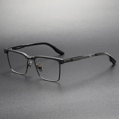 Kace Square Titanium Glasses Frame Rectangle Frames Southood BlackGun 
