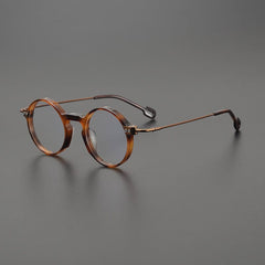 Kai Retro Round Acetate Glasses Frame Round Frames Southood Leopard 