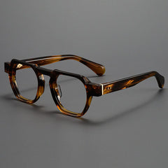 Kane Vintage Acetate Glasses Frame Geometric Frames Southood Leopard 