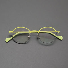 Kellen Round Titanium Glasses Frame Round Frames Southood Yellow Grey 