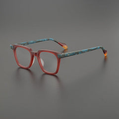 Klas Retro Acetate Glasses Frame Rectangle Frames Southood Red Blue 