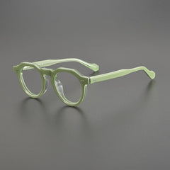 Kris Retro Acetate Glasses Frame Round Frames Southood Green 