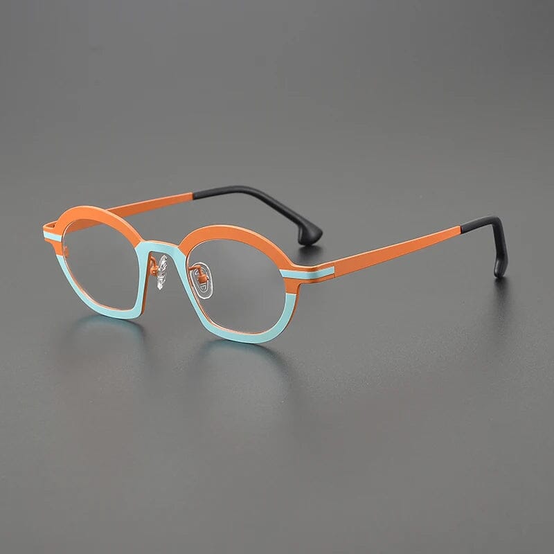 Lakota Irregular Titanium Glasses Frame Geometric Frames Southood Blue Orange 