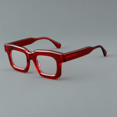 Lars Thick Square Acetate Glasses Frame Rectangle Frames Southood Red 