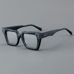 Lev Vintage Square Acetate Glasses Frame Rectangle Frames Southood Matte Black 