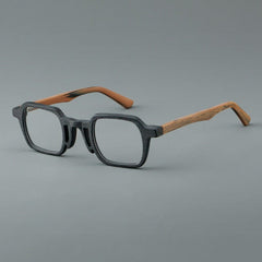 Line Vintage Square Acetate Frame Rectangle Frames Southood Matte Black 