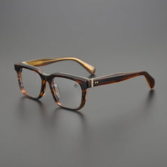 Liu Rectangle Acetate Glasses Frame Rectangle Frames Southood Leopard 