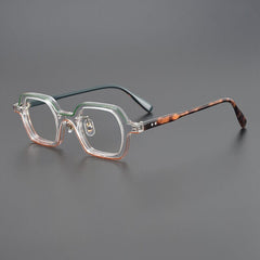 Maddie Acetate Rectangle Glasses Frame Rectangle Frames Southood Green Brown 