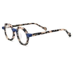 Marsh Acetate Vintage Round Glasses Frame Round Frames Southood Matte leopard 