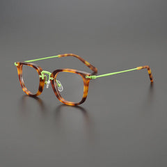 Mats Titanium Beam Glasses Frame Rectangle Frames Southood Leopard 