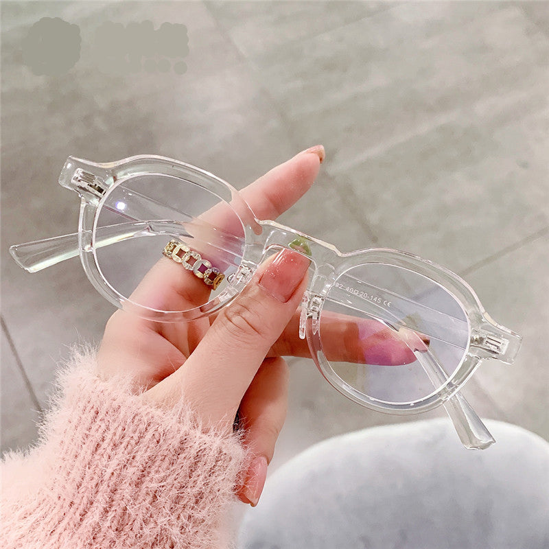 Clear round outlet glasses