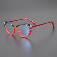 Nayeli Vintage Acetate Cat Eye Glasses Frame Cat Eye Frames Southood Red Black 