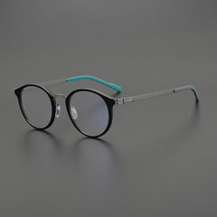 Neo Round Ultra Light Titanium Glasses Frame Round Frames Southood Black Gun 