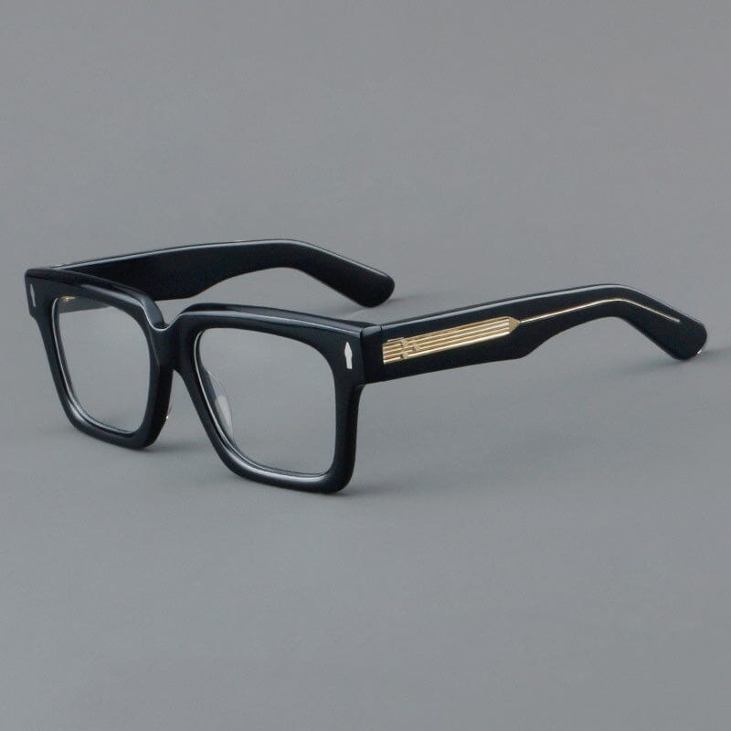 Norm Vintage Square Acetate Glasses Frame Rectangle Frames Southood C1 Black 