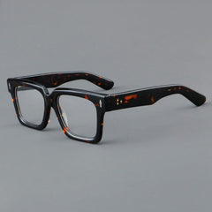 Norm Vintage Square Acetate Glasses Frame Rectangle Frames Southood C2 Leopard 