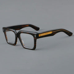 Norm Vintage Square Acetate Glasses Frame Rectangle Frames Southood C4 Brown 