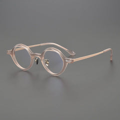 Okes Round Titanium Glasses Frame Round Frames Southood Pink 