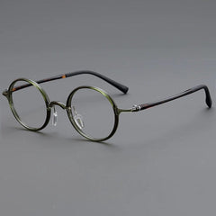 Ono Retro Round TR90 Optical Glasses Frames Round Frames Southood Dark Green 