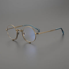 Porfirio Titanium Round Glasses Frame Round Frames Southood Bronze 